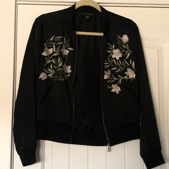 Supply & Demand Cipon Embroidered Bomber Jacket Size XS - Picture 11 of 12